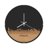 Skyline Klok Fryslan Eiken houten cadeau decoratie relatiegeschenk van WoodWideCities