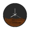 Skyline Klok Rond Fryslân Palissander