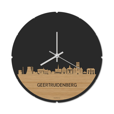 Skyline Clock Round Geertruidenberg Bamboo