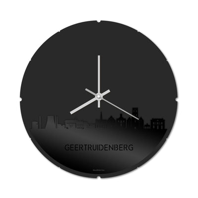 Skyline Clock Round Geertruidenberg Black Glossy