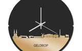 Skyline Klok Rond Geldrop Goud Metallic