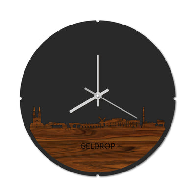 Skyline Clock Round Geldrop Rosewood