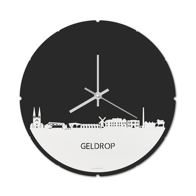Skyline Clock Round Geldrop White Glossy