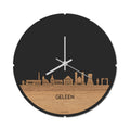 Skyline Klok Rond Geleen Eiken