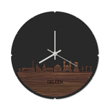 Skyline Klok Rond Geleen Noten