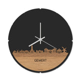 Skyline Klok Gemert Eiken houten cadeau decoratie relatiegeschenk van WoodWideCities