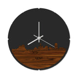 Skyline Klok Rond Gent Palissander