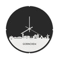 Skyline Klok Rond Gorinchem Wit Glanzend