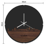 Skyline Klok Rond Gouda Metallic Goud gerecycled kunststof cadeau decoratie relatiegeschenk van WoodWideCities