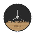 Skyline Klok Rond Groenlo Bamboe