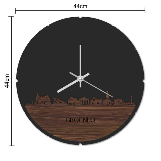 Skyline Klok Groenlo Eiken houten cadeau decoratie relatiegeschenk van WoodWideCities
