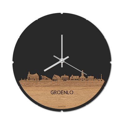 Skyline Clock Round Groenlo Oak