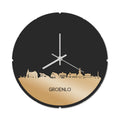 Skyline Klok Rond Groenlo Goud Metallic