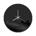 Skyline Clock Round Groningen Black Glossy
