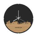 Skyline Clock Round Haarlem Bamboo