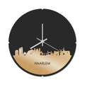 Skyline Clock Round Haarlem Gold Metallic