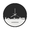 Skyline Klok Rond Harderwijk Wit Glanzend