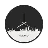 Skyline Klok Rond Harlingen Wit Glanzend