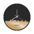 Skyline Klok Rond Hasselt Goud Metallic