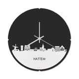 Skyline Klok Rond Hattem Wit Glanzend