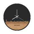 Skyline Klok Rond Havana Eiken
