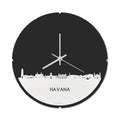 Skyline Klok Rond Havana Wit Glanzend