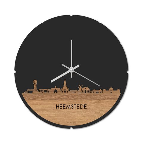 Skyline Klok Heemstede Eiken houten cadeau decoratie relatiegeschenk van WoodWideCities
