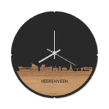 Skyline Klok Rond Heerenveen Eiken