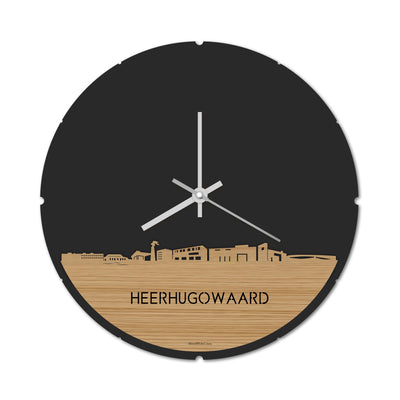 Skyline Clock Round Heerhugowaard Bamboo