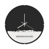 Skyline Klok Rond Heerhugowaard Wit Glanzend