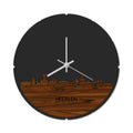 Skyline Klok Rond Heerlen Palissander