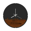 Skyline Klok Rond Hellevoetsluis Palissander