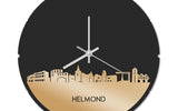 Skyline Klok Rond Helmond Goud Metallic