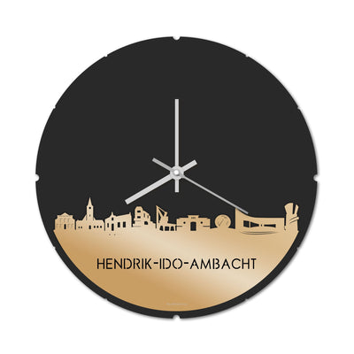 Skyline Klok Rond Hendrik-Ido-Ambacht Goud Metallic