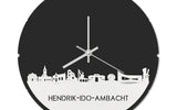 Skyline Klok Rond Hendrik-Ido-Ambacht Wit Glanzend