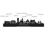 Skyline Klok Rond Hillegom Bamboe houten cadeau decoratie relatiegeschenk van WoodWideCities