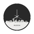 Skyline Klok Rond Hillegom Wit Glanzend