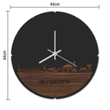Skyline Klok Rond Hilvarenbeek Palissander houten cadeau decoratie relatiegeschenk van WoodWideCities