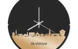 Skyline Klok Rond Hilversum Goud Metallic