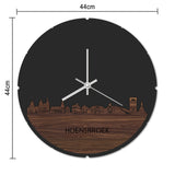 Skyline Klok Rond Hoensbroek Eiken houten cadeau decoratie relatiegeschenk van WoodWideCities
