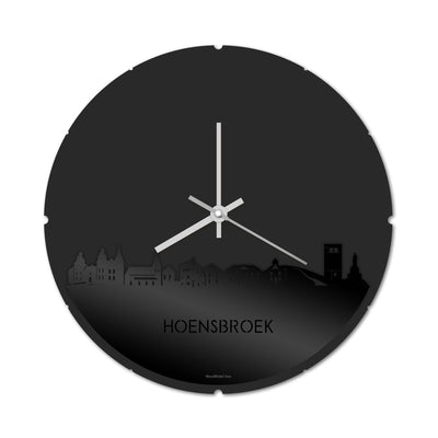 Skyline Clock Round Hoensbroek Black Glossy