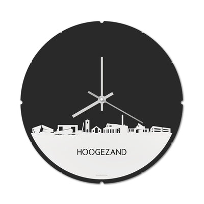 Skyline Clock Round Hoogezand White Glossy