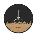 Skyline Klok Rond Horst Bamboe