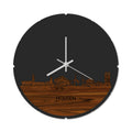 Skyline Klok Rond Houten Palissander