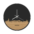 Skyline Klok Rond Huizen Bamboe