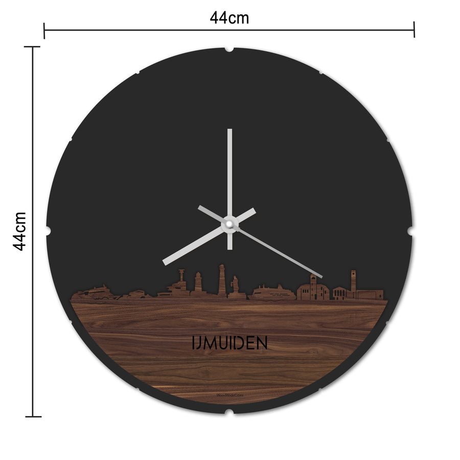 Skyline Klok IJmuiden Eiken houten cadeau decoratie relatiegeschenk van WoodWideCities