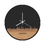 Skyline Klok IJmuiden Eiken houten cadeau decoratie relatiegeschenk van WoodWideCities