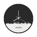 Skyline Klok Rond IJmuiden Wit Glanzend