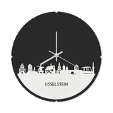 Skyline Klok Rond IJsselstein Wit Glanzend