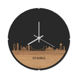 Skyline Klok Rond Istanbul Eiken